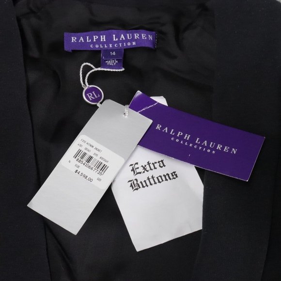 PURPLE LABEL Ralph Lauren $4598 MSRP NWT BLACK WINTON JACKET Women's 14 S1-90073 - Picture 9 of 9